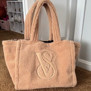 Victoria's Secret Beige Sherpa Tote